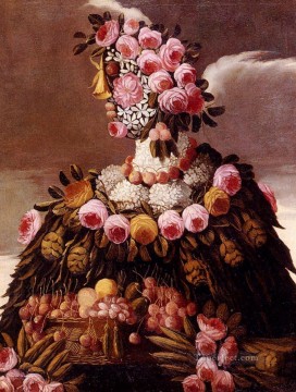 femme de fleurs Giuseppe Arcimboldo fantaisie Peinture à l'huile